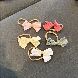 Colorful Bow Headband Set